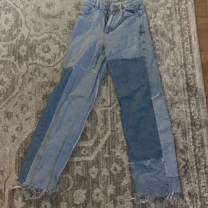 Garage patchwork jeans